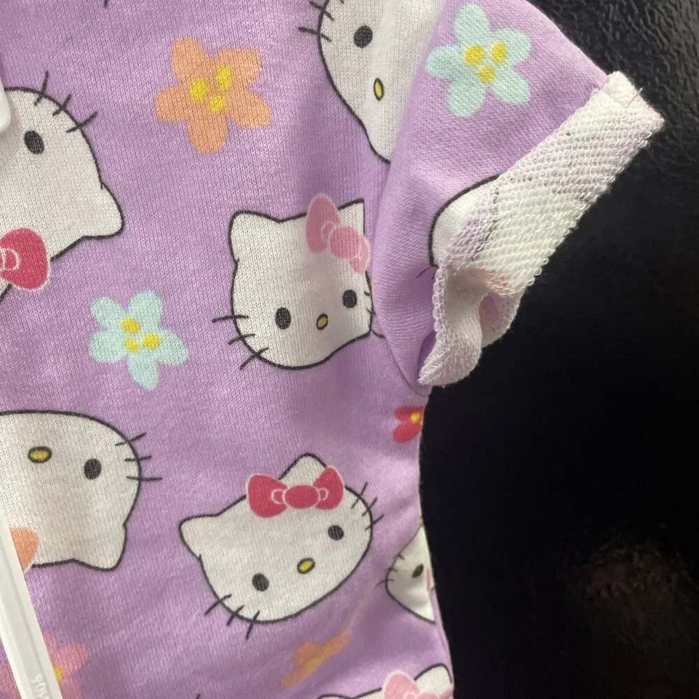 Hello Kitty 2 Piece Kids Sets Summer Shorts/top Purple Size 12 months